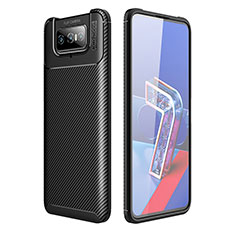 Coque Silicone Housse Etui Gel Serge pour Asus Zenfone 7 Pro ZS671KS Noir