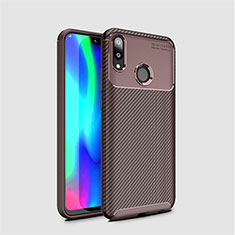 Coque Silicone Housse Etui Gel Serge pour Huawei Enjoy 9 Marron