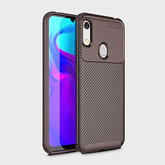 Coque Silicone Housse Etui Gel Serge pour Huawei Honor 8A Marron