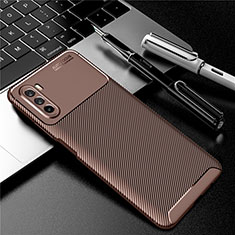 Coque Silicone Housse Etui Gel Serge pour Huawei Mate 40 Lite 5G Marron