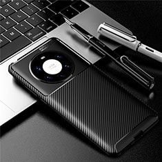 Coque Silicone Housse Etui Gel Serge pour Huawei Mate 40 Pro+ Plus Noir