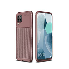 Coque Silicone Housse Etui Gel Serge pour Huawei Nova 7i Marron