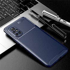 Coque Silicone Housse Etui Gel Serge pour Huawei Nova 8 5G Bleu