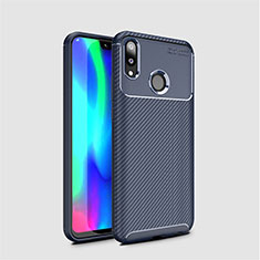 Coque Silicone Housse Etui Gel Serge pour Huawei Y7 Pro (2019) Bleu