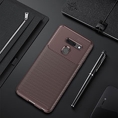 Coque Silicone Housse Etui Gel Serge pour LG G8 ThinQ Marron