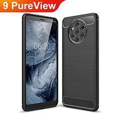 Coque Silicone Housse Etui Gel Serge pour Nokia 9 PureView Noir
