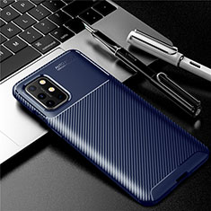 Coque Silicone Housse Etui Gel Serge pour OnePlus 8T 5G Bleu