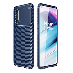 Coque Silicone Housse Etui Gel Serge pour OnePlus Nord CE 5G Bleu