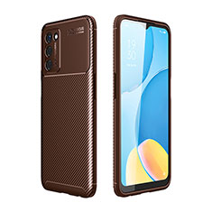 Coque Silicone Housse Etui Gel Serge pour Oppo A53s 5G Marron