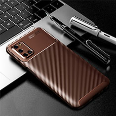 Coque Silicone Housse Etui Gel Serge pour Oppo A72 Marron