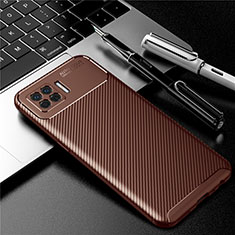 Coque Silicone Housse Etui Gel Serge pour Oppo A73 (2020) Marron