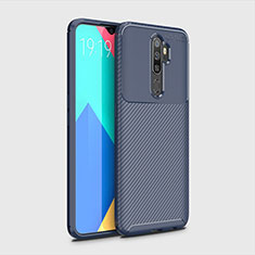 Coque Silicone Housse Etui Gel Serge pour Oppo A9 (2020) Bleu