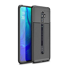 Coque Silicone Housse Etui Gel Serge pour Oppo Reno2 Noir