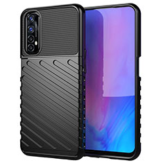 Coque Silicone Housse Etui Gel Serge pour Realme Narzo 20 Pro Noir