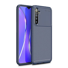 Coque Silicone Housse Etui Gel Serge pour Realme XT Bleu