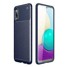 Coque Silicone Housse Etui Gel Serge pour Samsung Galaxy A02 Bleu