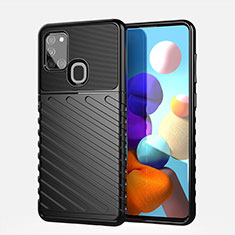 Coque Silicone Housse Etui Gel Serge pour Samsung Galaxy A21s Noir