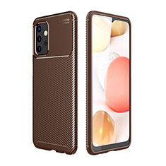 Coque Silicone Housse Etui Gel Serge pour Samsung Galaxy A32 4G Marron