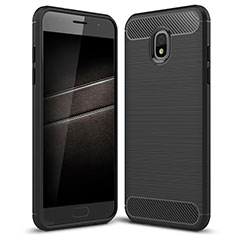 Coque Silicone Housse Etui Gel Serge pour Samsung Galaxy J7 (2018) J737 Noir