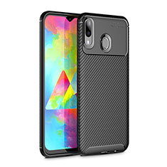 Coque Silicone Housse Etui Gel Serge pour Samsung Galaxy M20 Noir