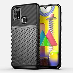 Coque Silicone Housse Etui Gel Serge pour Samsung Galaxy M21s Noir