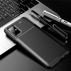 Coque Silicone Housse Etui Gel Serge pour Samsung Galaxy M51 Noir