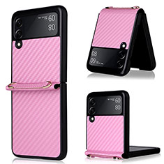 Coque Silicone Housse Etui Gel Serge pour Samsung Galaxy Z Flip3 5G Or Rose