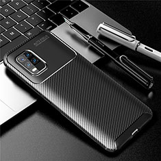 Coque Silicone Housse Etui Gel Serge pour Xiaomi Mi 10 Lite Noir