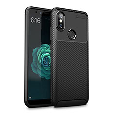 Coque Silicone Housse Etui Gel Serge pour Xiaomi Mi A2 Lite Noir