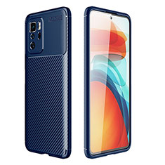 Coque Silicone Housse Etui Gel Serge pour Xiaomi Poco X3 GT 5G Bleu