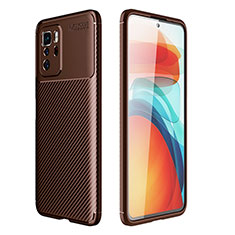 Coque Silicone Housse Etui Gel Serge pour Xiaomi Poco X3 GT 5G Marron