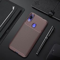 Coque Silicone Housse Etui Gel Serge pour Xiaomi Redmi 7 Marron