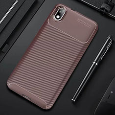 Coque Silicone Housse Etui Gel Serge pour Xiaomi Redmi 7A Marron