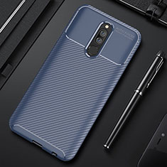 Coque Silicone Housse Etui Gel Serge pour Xiaomi Redmi 8 Bleu