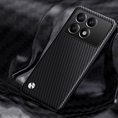 Coque Silicone Housse Etui Gel Serge pour Xiaomi Redmi K70 5G Noir