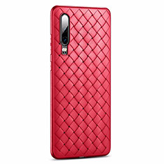 Coque Silicone Housse Etui Gel Serge R01 pour Huawei P30 Rouge