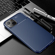 Coque Silicone Housse Etui Gel Serge S01 pour Apple iPhone 14 Bleu