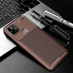 Coque Silicone Housse Etui Gel Serge S01 pour Google Pixel 5 XL 5G Marron