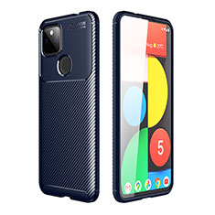 Coque Silicone Housse Etui Gel Serge S01 pour Google Pixel 5a 5G Bleu