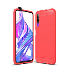 Coque Silicone Housse Etui Gel Serge S01 pour Huawei P Smart Pro (2019) Rouge