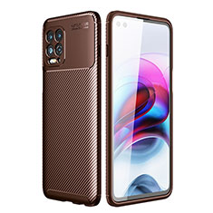 Coque Silicone Housse Etui Gel Serge S01 pour Motorola Moto Edge S 5G Marron