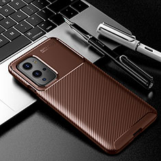 Coque Silicone Housse Etui Gel Serge S01 pour OnePlus 9 Pro 5G Marron