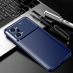 Coque Silicone Housse Etui Gel Serge S01 pour Oppo K10 Pro 5G Bleu