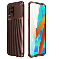 Coque Silicone Housse Etui Gel Serge S01 pour Realme 8s 5G Marron