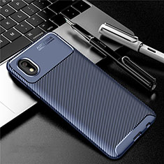 Coque Silicone Housse Etui Gel Serge S01 pour Samsung Galaxy A01 Core Bleu