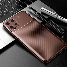 Coque Silicone Housse Etui Gel Serge S01 pour Samsung Galaxy A22 4G Marron