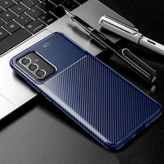 Coque Silicone Housse Etui Gel Serge S01 pour Samsung Galaxy A55 5G Bleu