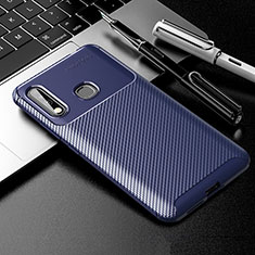 Coque Silicone Housse Etui Gel Serge S01 pour Samsung Galaxy A70E Bleu