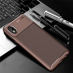 Coque Silicone Housse Etui Gel Serge S01 pour Samsung Galaxy M01 Core Marron