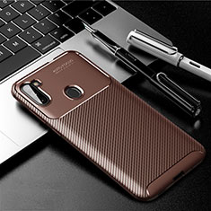 Coque Silicone Housse Etui Gel Serge S01 pour Samsung Galaxy M11 Marron